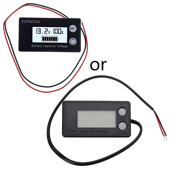 Akun kapasiteetin testeri ja jännitemittari LCD-näytöllä taustavalaistulla vedenpitävällä