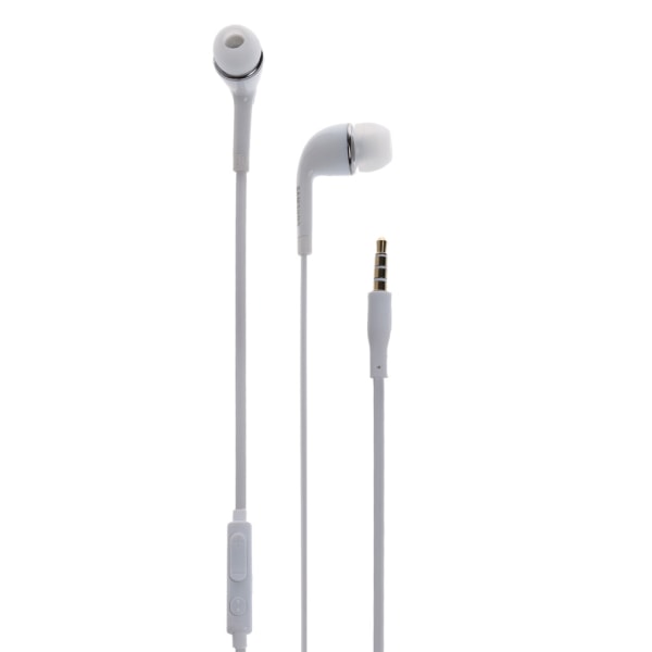 3,5 mm stereohörlurar hörlurar headset med mikrofon för Galaxy S6 S5 S4 S3 hörlurar White