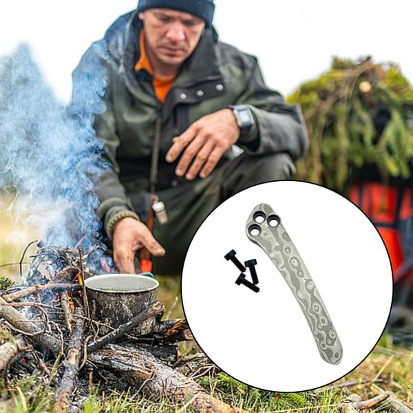 Damaskusstil Ergonomisk Bärficka Klämma 57mm Längd Dold Bärning