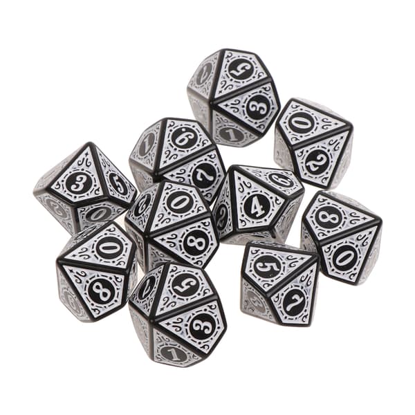 10 stk. 10-sidet terning D10 polyhedral terning til spil RPG MTG terning sæt Red