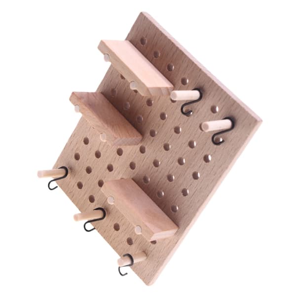 Miniature trævægpanel til dukker DIY opbevaring legetøjshus dekoration