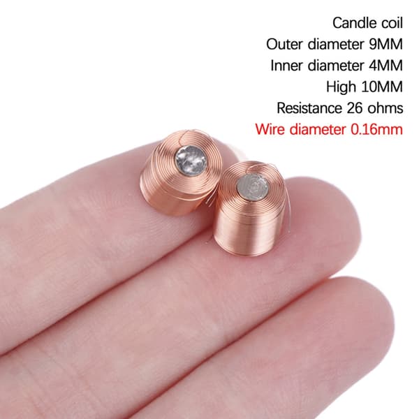 Præcisions Kobberspole 9 mm Diameter 10 mm Højde til Håndværk og Belysning