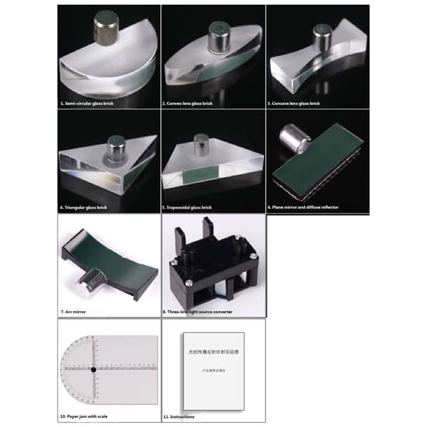 Plast Lys Reflektion Brydning Demonstrationsapparat til Hjemmeundervisning