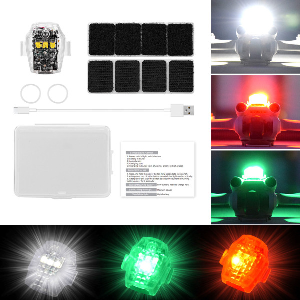 Nattflygande signallampa RGB LED-navigeringsblixt för Mini 3 Pro/för Mavic Mini/för Mavic 2/för Mavic Pro/för Mavi