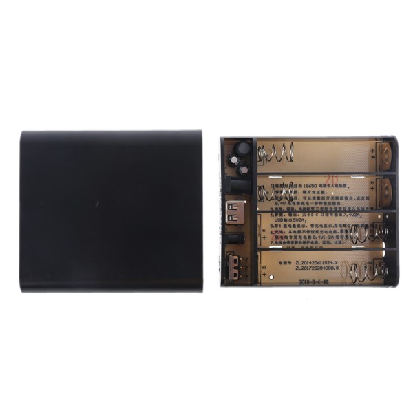Multifunktionell Power Bank för Shell Charger Box USB för DC 7.4V 8.4V Output 4 Slot Batterier Container DIY for Case