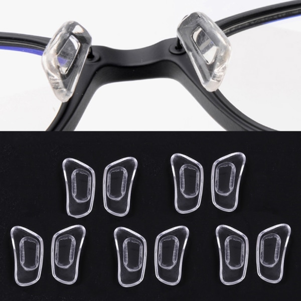 5 par/lot insatt bajonett silikon glasögon mjuka näskuddar glasögon massage