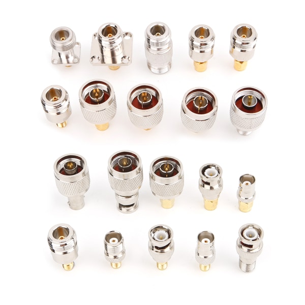 20st N Typ BNC TNC SMA RF Connector Adapter Kit Testomvandlare