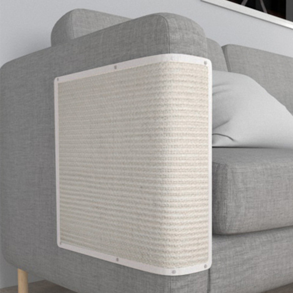 Kattklösmatta Soffa Skydd Naturlig Sisalmatta Skydda Möbel från Kattklösning för Soffa Soffan Lätt att Installera White