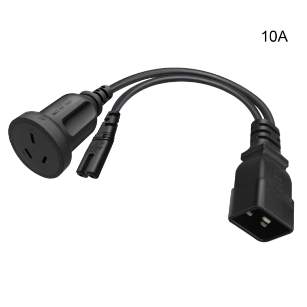 IEC 320 C20 till C7+AU Power C20 Hane till C7+AU Y Splitter Adapter Power för datorskrivare