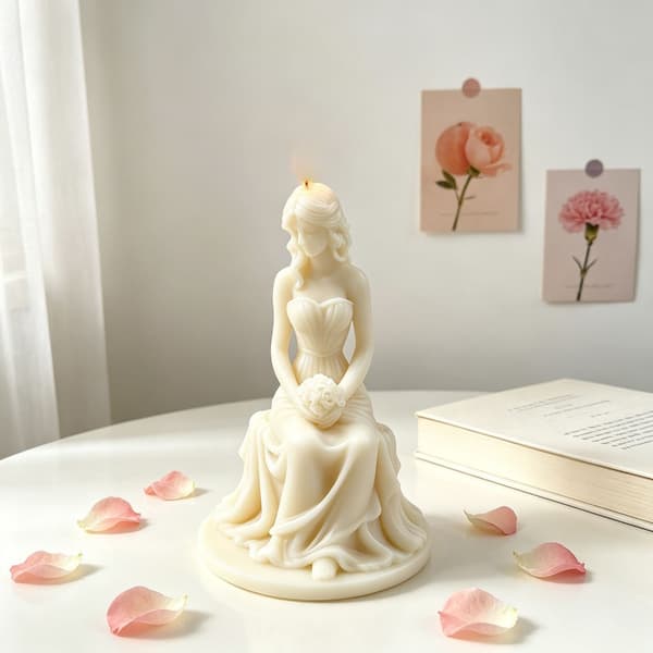 3D Brudefigur Silikone Lysforme til Resin Støbning Lys Sæbe Chokolade
