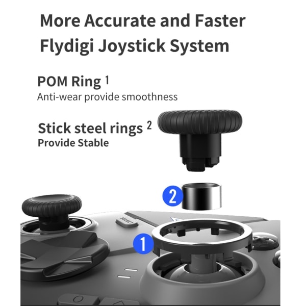 FlydigiVader 3 Game Controller Spelhandtag Innovation Force-switchable Trigger med RGB Light 6 Axis Motion Sensing