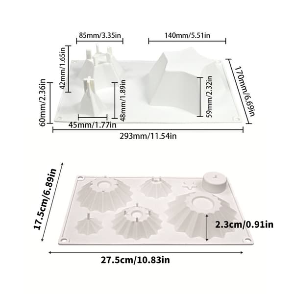 Silikone juleforme Fondant chokoladeforme til dessertkagedekoration