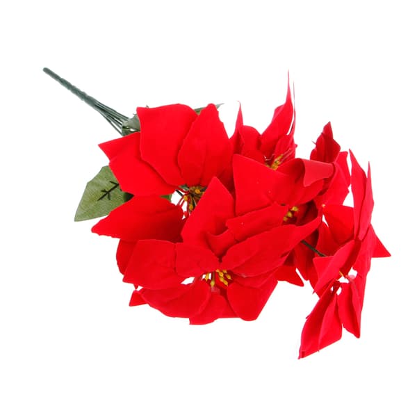 Kunstige Silke Julestjerner Blomster Midtstykke Bukett Julehjem Dekor