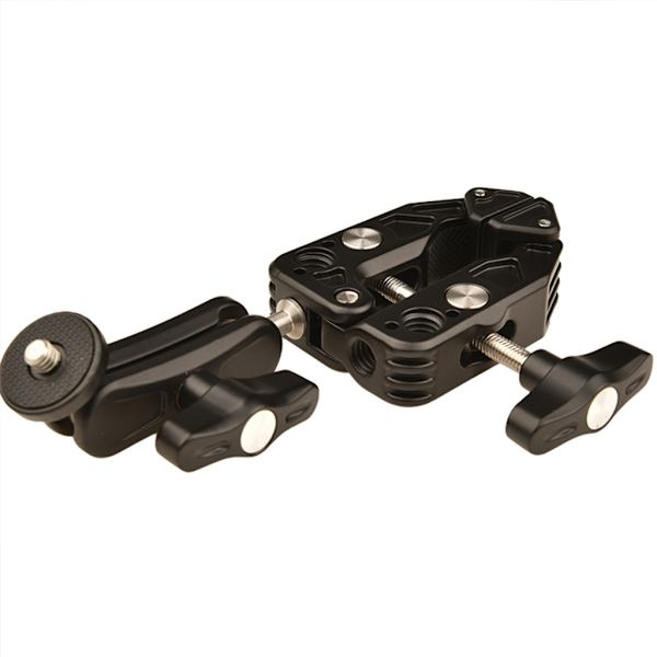 Metall Super Clamp med 360 graders kulhuvud Magic Arm Clamp med 1/4" hål för DSLR-kameramonitorer LED-ljusmikrofon