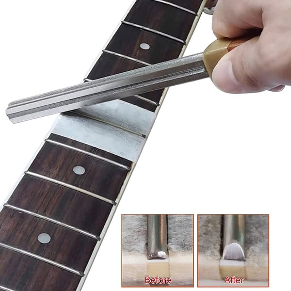 Gitarrband Kröningsfil Sidoreparation & Luthier Nivelleringsverktyg