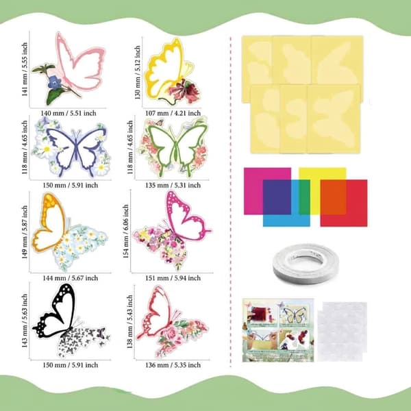 DIY Vindus Solfanger Papir Håndverkssett For Barn Vår-tema Kunstprosjekt