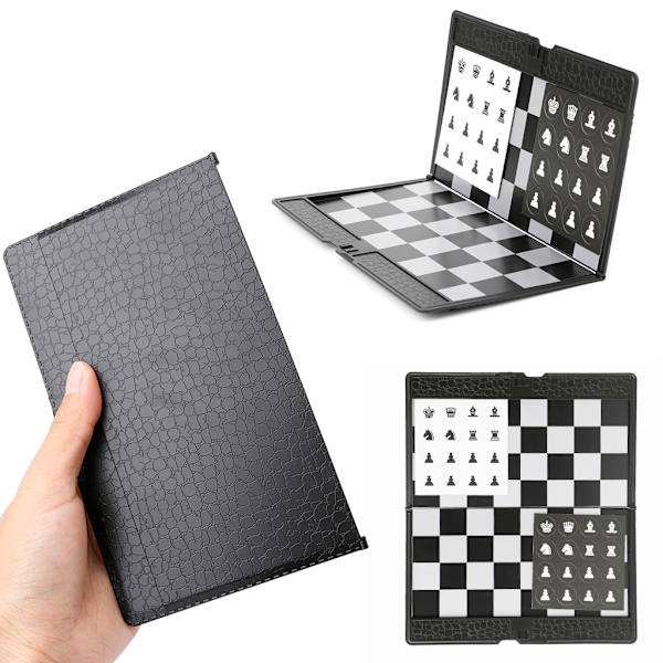 Fickvikbar magnetiskt internationellt set Board Checkers Traveler Plane