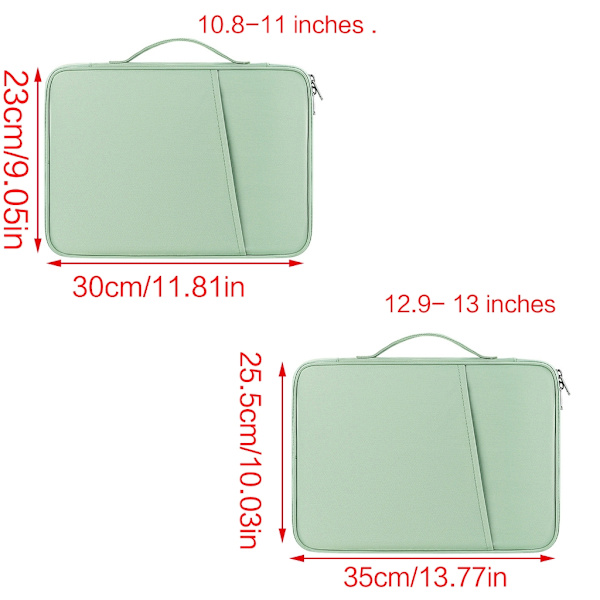 Bärväska för bärbar dator Business-handväska för 10,8-12,9 tum laptopväska Gray 13 inches