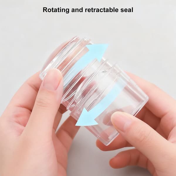 Resevänlig Silikon Nagelstämpel Plast Roterande Mekanism För Salong