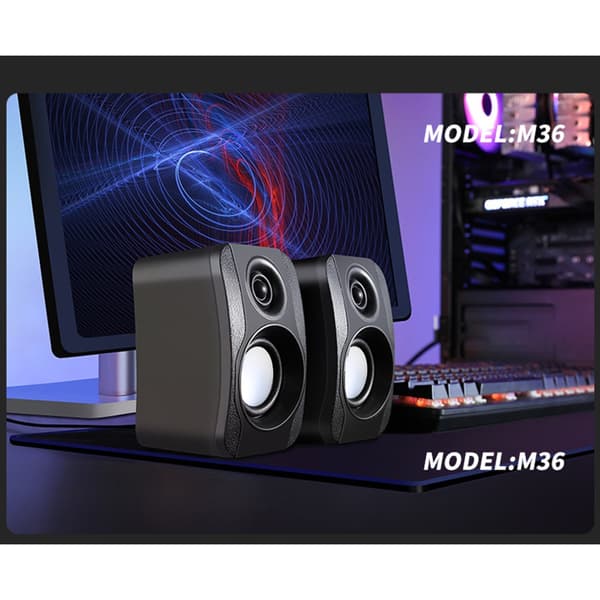 USB Kablet Computerhøjttaler Subwoofer Støjreducerende Lydboks Højttaler