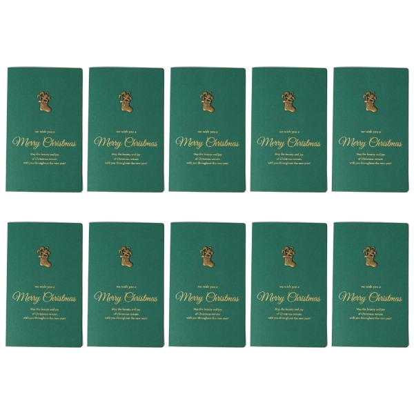 10 stk/pakke jule lykønskningskort vintage gyldent mønster julekort blankt indvendigt gavefremstillingsudstyr til ven