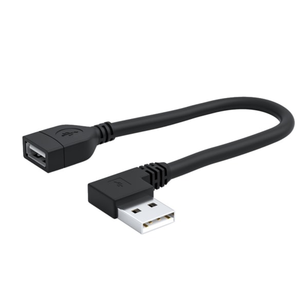 USB 2.0 uros-naaras kaapeli USB 2.0 jatkokaapelin tiedonsiirtolinja 90° kulmikas suora/kyynärpää USB liitinjohto