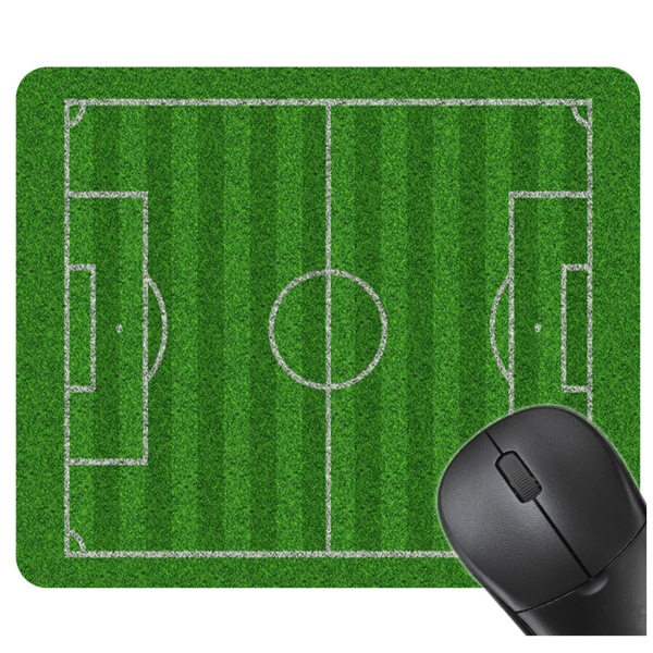 Fotbollsgräsplan musmattor Gummi med sydd kant Gaming för män Kvinnor Halkfri fyrkantig musmatta för arbete