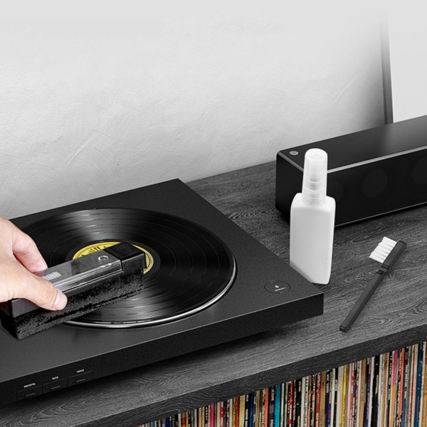 1Set Anti Static Vinyls Record Cleaner Dust Remover Borste för PhonographTurntable