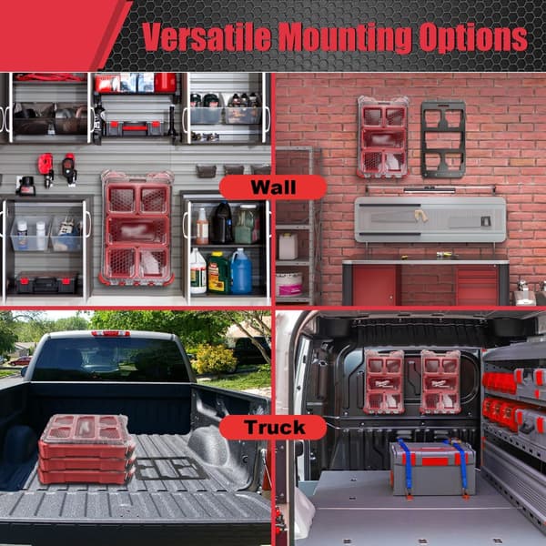 Organizer til Packouts Værktøjskasser Halv Bredde Packouts Sort Monteringsplade