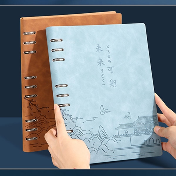 B5 Uudelleentäytettävä muistikirja Irtolehtinen muistikirja Yritysmuistilehtiöt Päiväkirjamuistikirja Blue