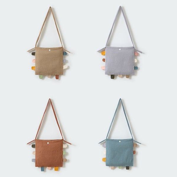 Crossbody-tasker Alsidig messenger-taske med stor kapacitet, afslappet børnetaske Light khaki