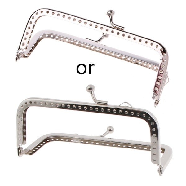 1 ST Fyrkantig metallram Kiss Spänne För Handtag Väska Handväska 10cm DIY Tillbehör