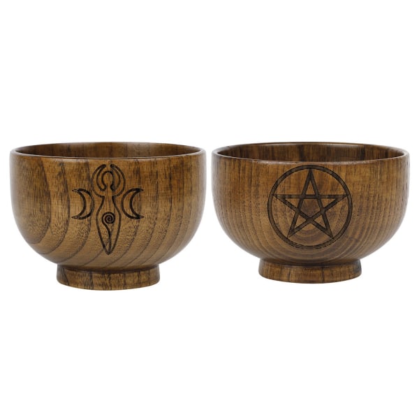 Altarskål Handgjorda träskålar Rituell porslin Ceremoni Månspådom Astrologiskt verktyg Brädspel Witchcraft Prop null - 1