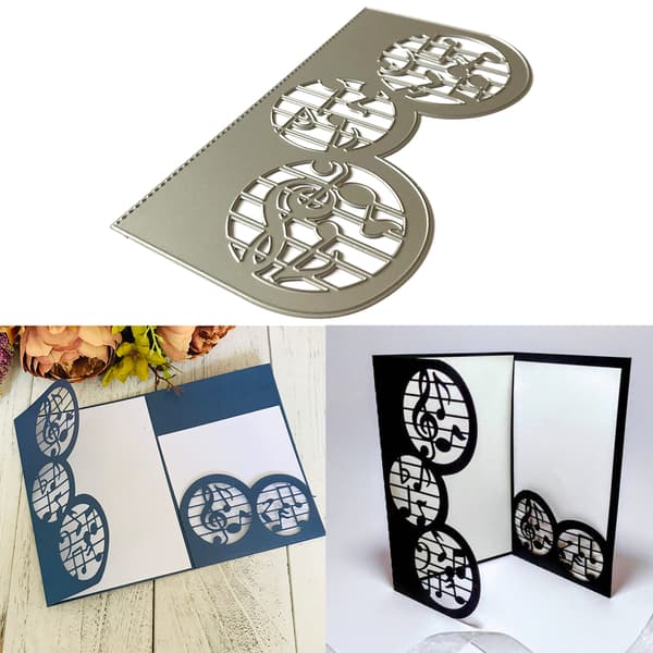 Musiknot Skärmallar Stencil Mall Kolstål Material Silver