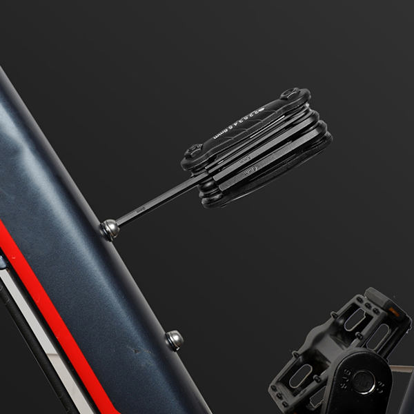 Foldbar Cykelreparationsværktøj 8-i-1 Multifunktionelt Cykelvedligeholdelsesværktøj Red