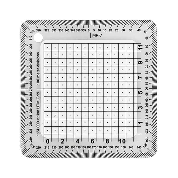 MP-1 Map Scale Fleksibel MP-1 Coordinate Scale Militære vinkelmålere til udendørs null - MSR2