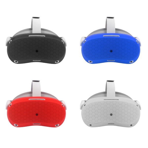 Cover i silikon Headset Skyddsskal Anti-kastfodral för Pico 4 VR Headset Slitstarkt silikonfodral tillbehör Black