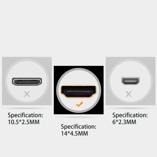 Universal 8K HDMI-kompatibel hane till hane anslutningskabel för dator bärbar dator värd höghastighetsdataöverföring 2m