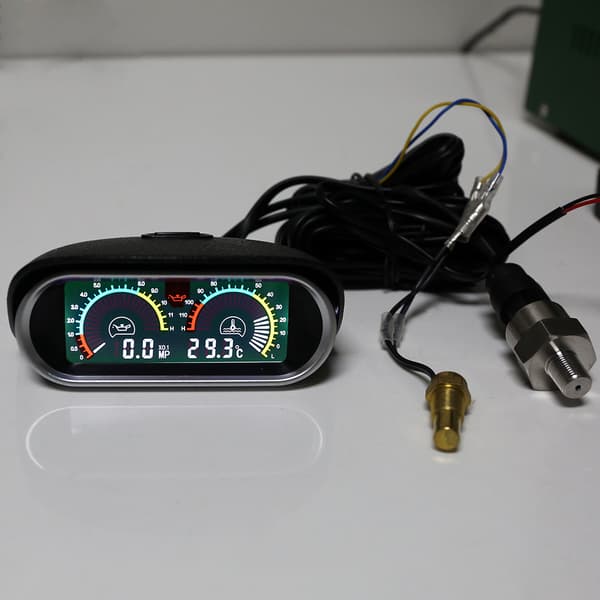 Digital Pointer med Sensor 1/8 NPT Måler Olie Trykmåler Bar Sensor 12v/24v