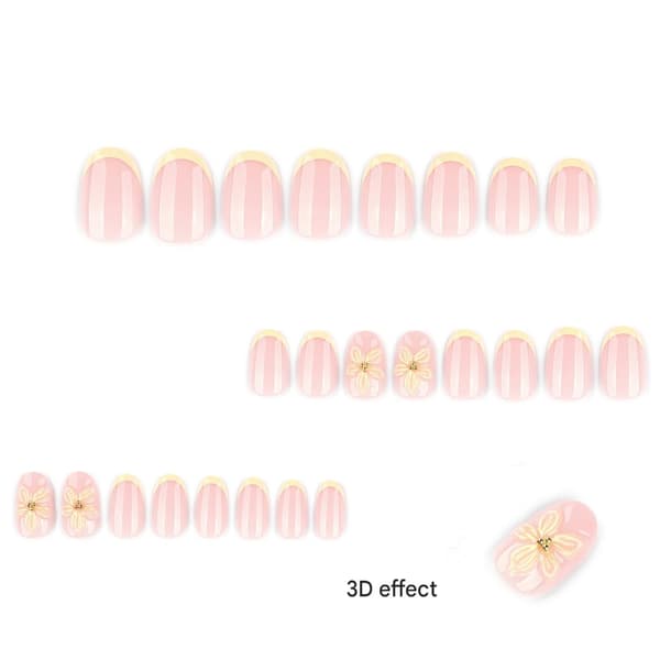 Fransk Tip Press On Manicure Sæt til Hurtig Dekorativ Styling