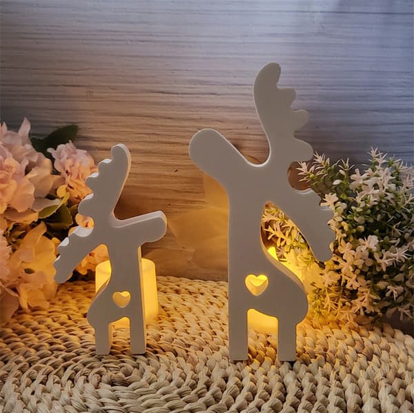 Jul Älg Ljusform Handgjorda Silikonformar Ornament Gipsformar