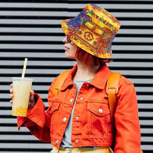 Bucket Hat Sol Unisex Foldbar Udendørs Festtilbehør