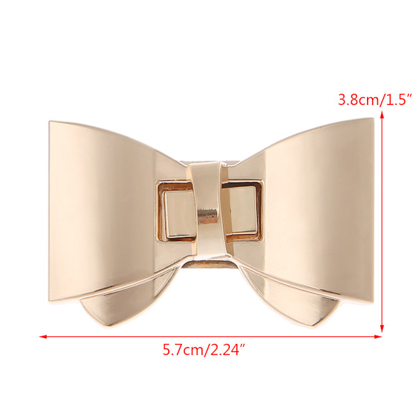 Bowknot Form Spänne Vridlås Twist Lock DIY Läder Handväska Väska Hårdvara