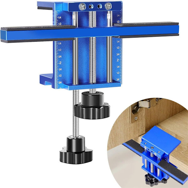 Pålitlig lösning för dörrmontering Skåpdörrsmonteringsanordning Skåpmonteringsklämma för olika möbelapplikationer Blue