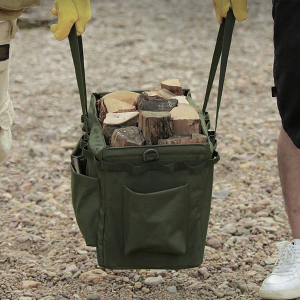 Multifickfickor Picknickväska Fällbar Camping Bärväska Stor Kapacitet Förvaringsväska Black