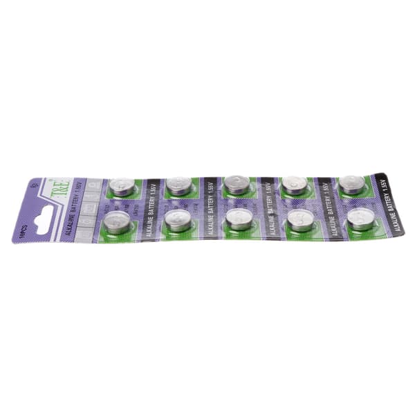 10 stk. 1,5 Volt Mini Klokke Erstatningsbatteri Knappcellebatteri AG12