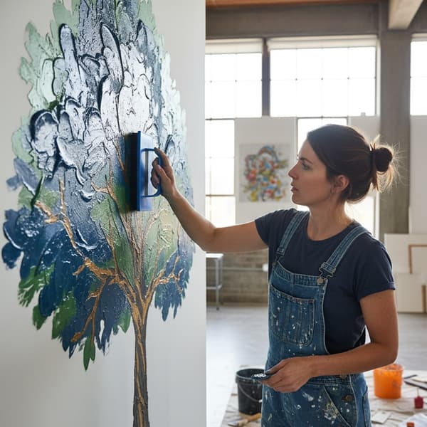 Funksjonell kunstnerpenselsamling Fleksibel form Nødvendig for oppussing