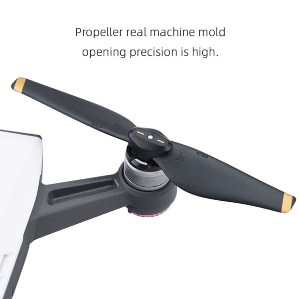 Propeller med låg ljudnivå, vikbar, hållbar flygrekvisita för DJI-Spark Quick Release Drone Blade Accessories Gold