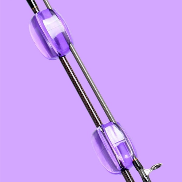 Uudelleenkäytettävä silikoninen onkivapapidike, munanmuotoinen vavan kiinnitysklipsi, kestävä Purple