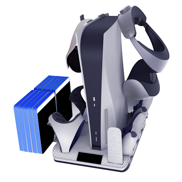Ladestasjon for spillkontroller med 4 ladeport for PS5/PS-VR2-kontroller